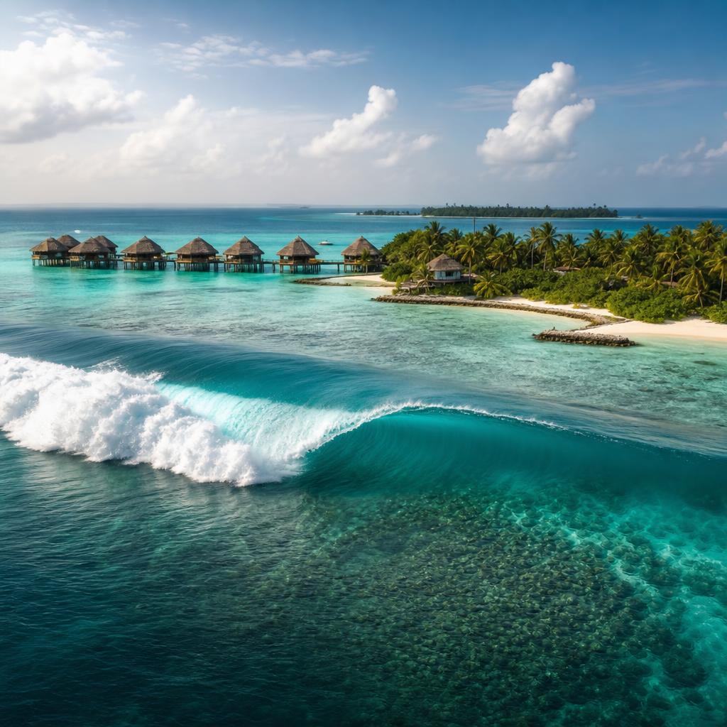 Maldives surf destination in Indian Ocean